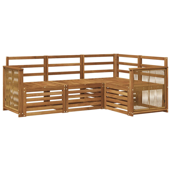 Seturi de canapele 4 pcs Lemn Solid de Acacia WALTI
