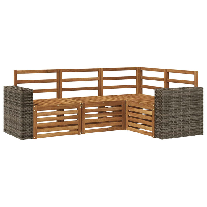 Seturi de canapele 4 pcs Lemn Solid de Acacia WALTI