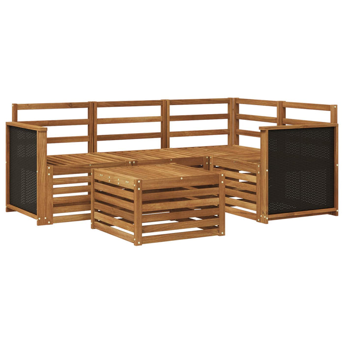 Set de canapele de exterior 5 pcs natural 59 x 59 x 37 cm WALTI