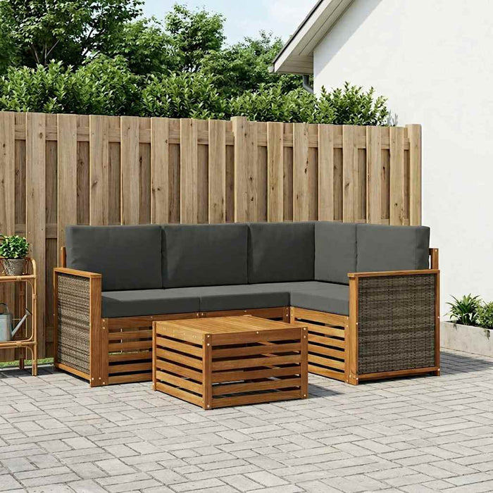 Set de canapele de exterior 5 pcs Natural și Antracit WALTI