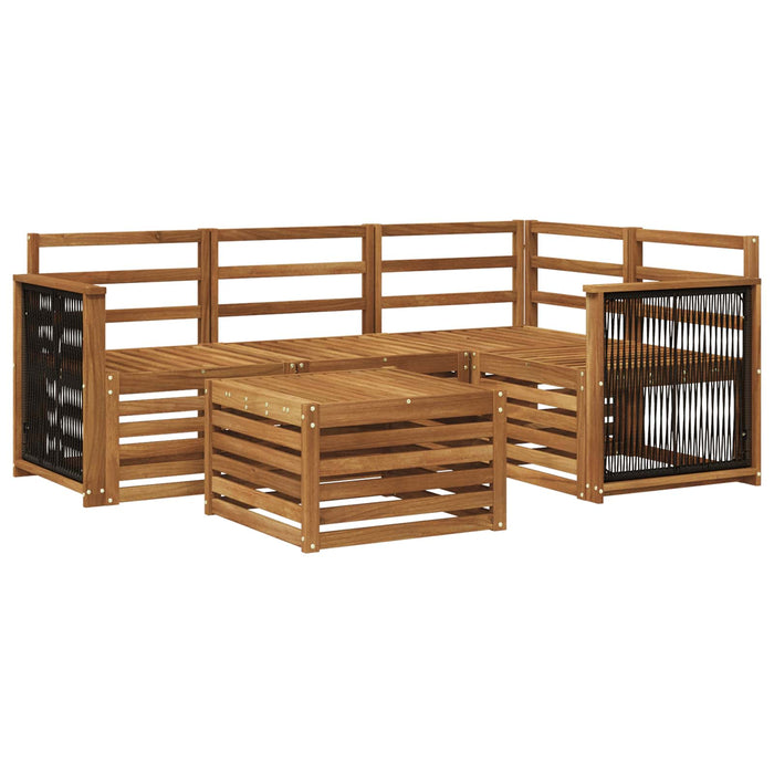 Set de canapele de exterior 5 pcs natural 59 x 59 x 37 cm WALTI