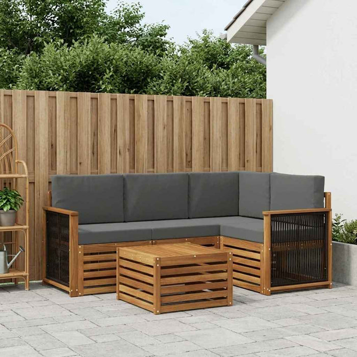 Set de canapele de exterior 5 pcs Natural și Antracit WALTI