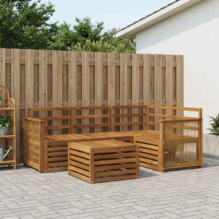 Set de canapele de exterior 5 pcs natural 59 x 59 x 37 cm WALTI