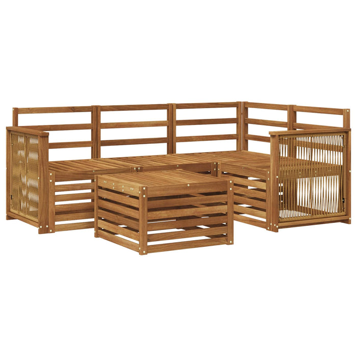 Set de canapele de exterior 5 pcs natural 59 x 59 x 37 cm WALTI