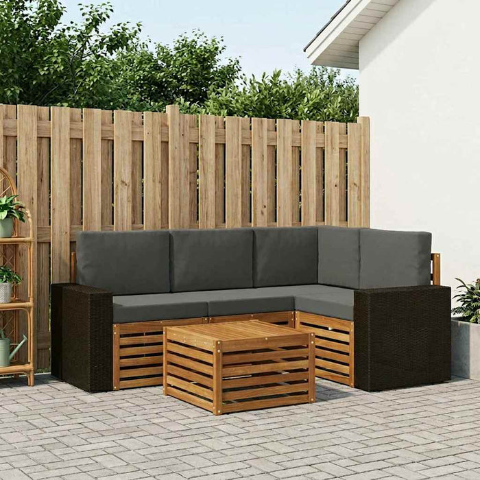 Set de canapele de exterior 5 pcs Natural și Antracit WALTI