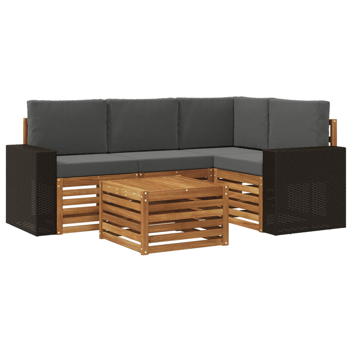 Set de canapele de exterior 5 pcs Natural și Antracit WALTI