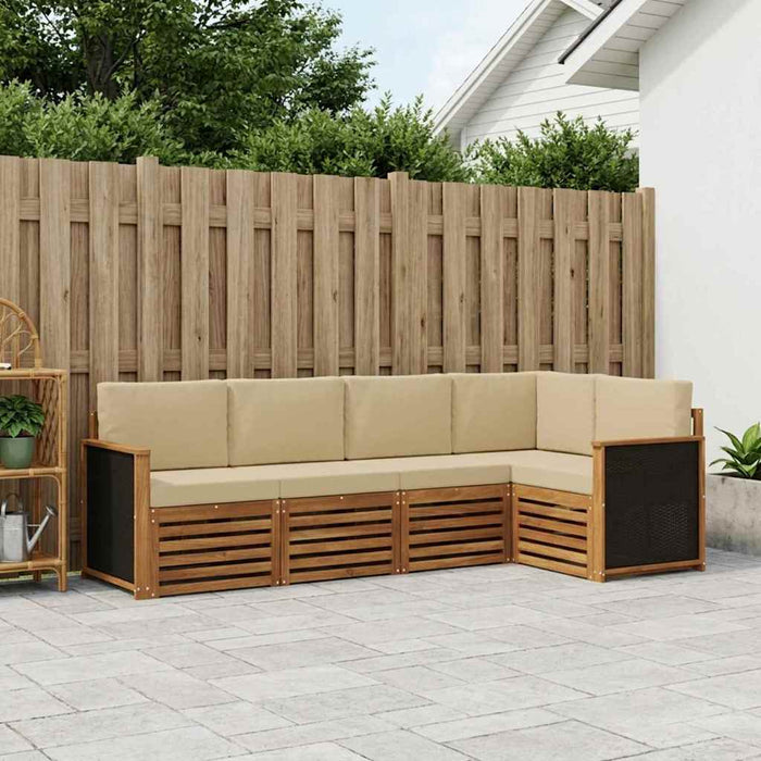 Set canapea sectională cu pernă 4 pcs natural WALTI