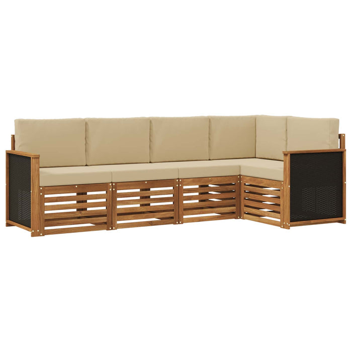 Set canapea sectională cu pernă 4 pcs natural WALTI