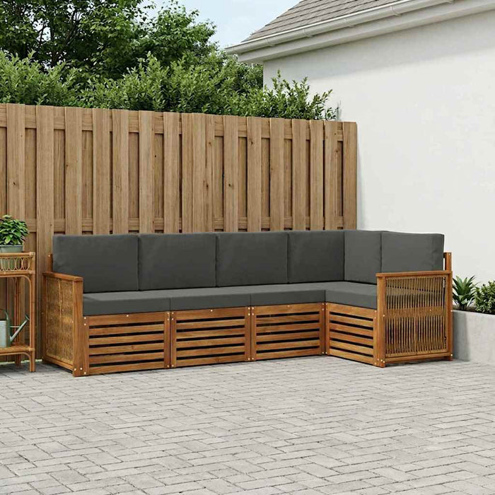 Set canapea sectională cu pernă 4 pcs Natural și Antracit WALTI