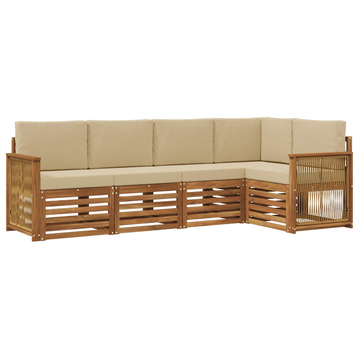 Set canapea sectională cu pernă 4 pcs natural WALTI