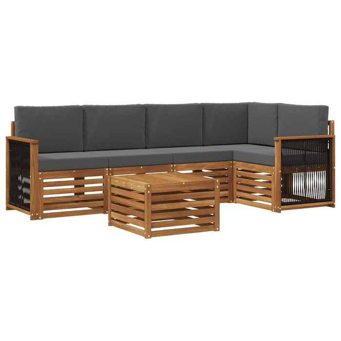 Set canapea sectională cu pernă 5 pcs Natural și Antracit WALTI