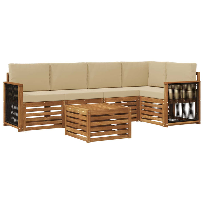 Set canapea sectională cu pernă 5 pcs natural WALTI