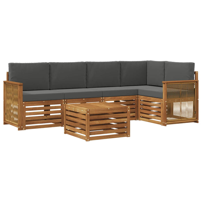 Set canapea sectională cu pernă 5 pcs Natural și Antracit WALTI