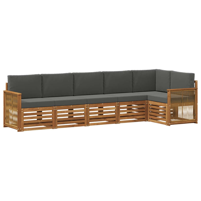 Set canapea sectională cu pernă 5 pcs Natural și Antracit WALTI