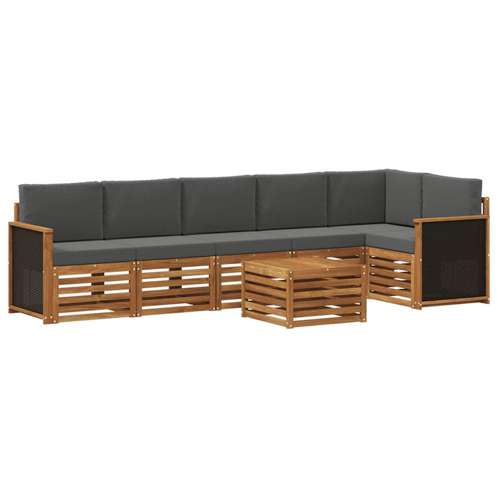 Set canapea sectională cu pernă 6 pcs Natural și Antracit WALTI
