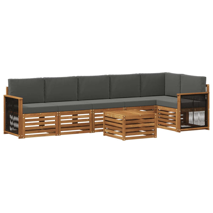 Set canapea sectională cu pernă 6 pcs Natural și Antracit WALTI