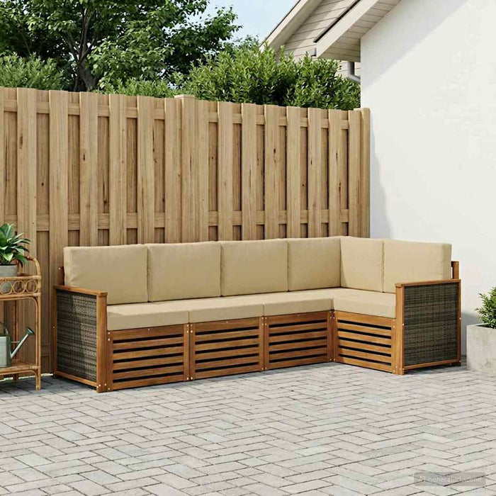 Set canapea sectională cu pernă 6 pcs natural WALTI