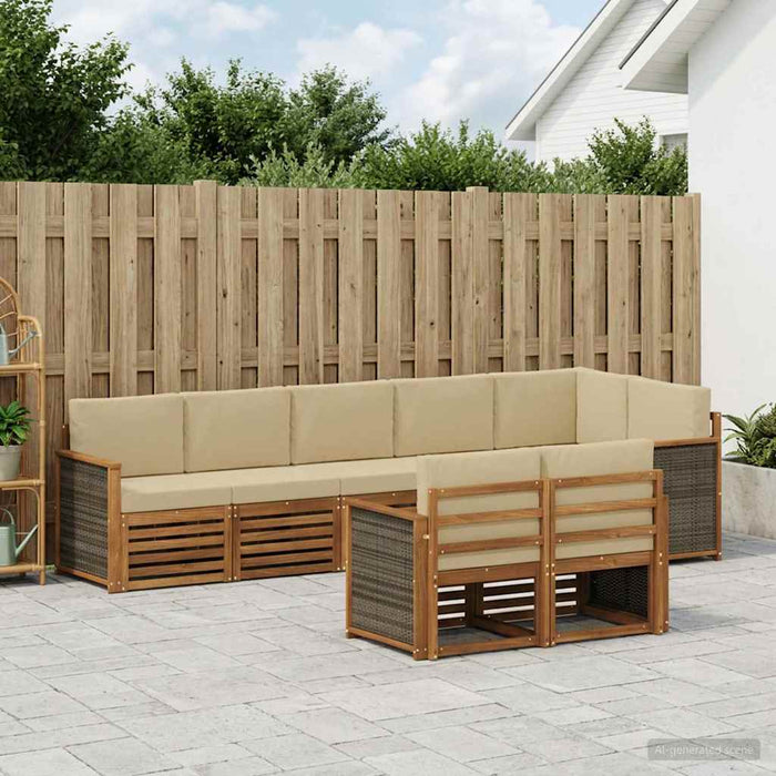 Seturi de canapele Lemn Solid de Acacia WALTI