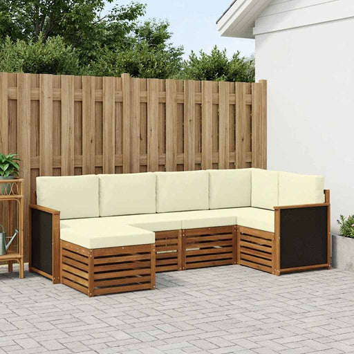 Set canapea sectională cu pernă 5 pcs Natural și Crem - WALTI WALTI