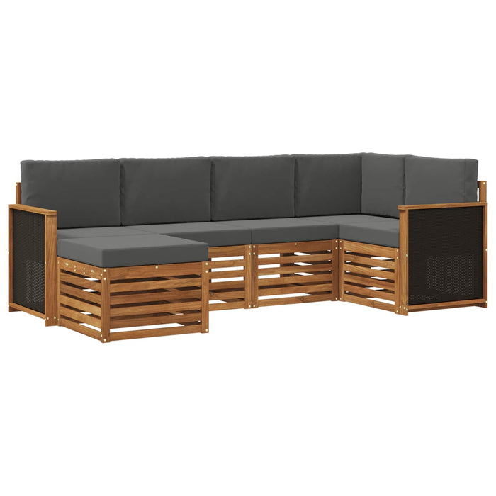 Set canapea sectională cu pernă 5 pcs Natural și Antracit WALTI