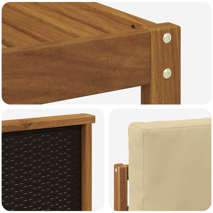 Set canapea sectională cu pernă 5 pcs natural WALTI