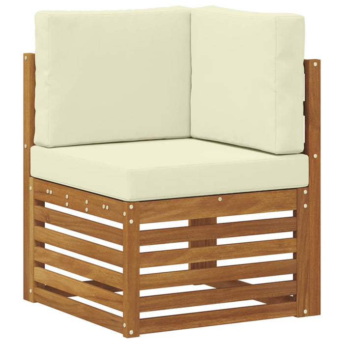 Set canapea sectională cu pernă 5 pcs Natural și Crem WALTI