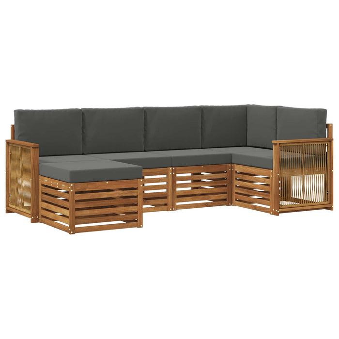 Set canapea sectională cu pernă 5 pcs Natural și Antracit WALTI
