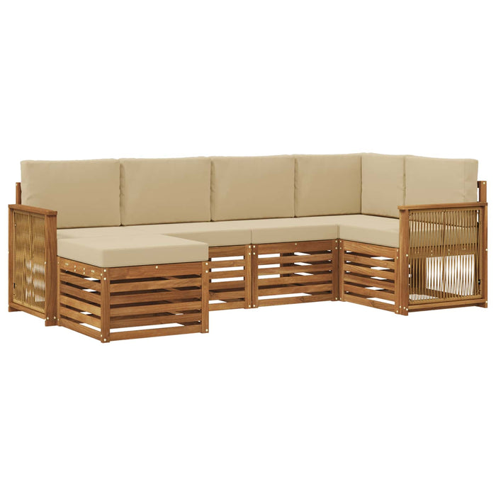 Set canapea sectională cu pernă 5 pcs natural WALTI