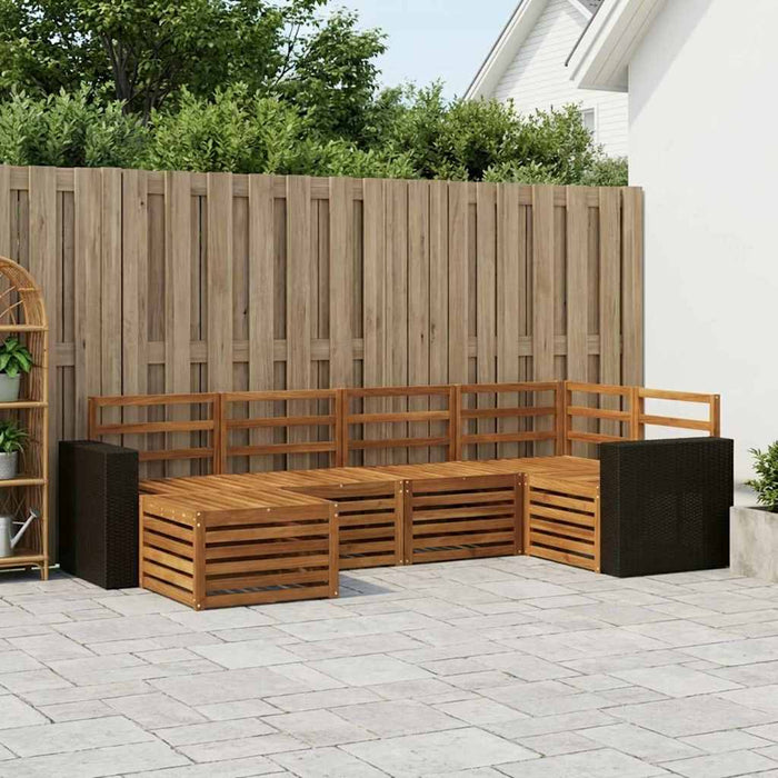 Set canapea sectională 6 pcs natural WALTI
