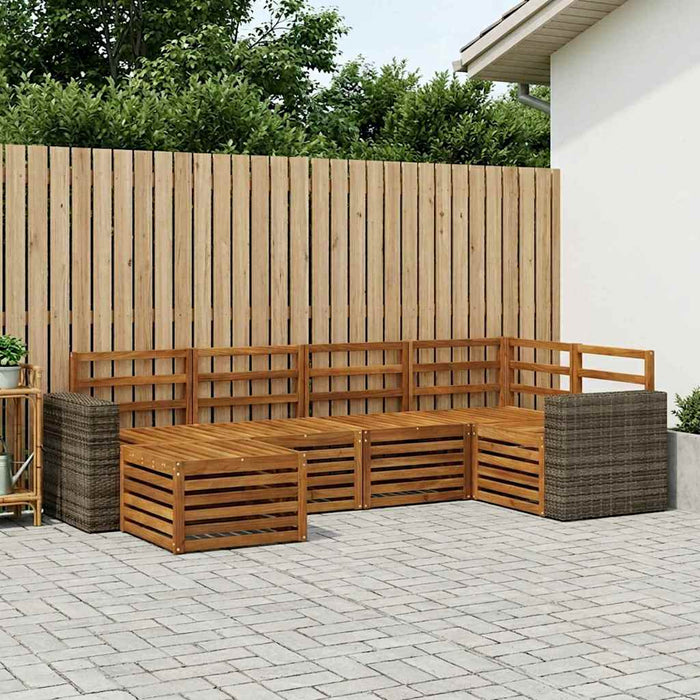 Set canapea sectională 6 pcs natural WALTI