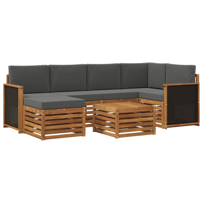 Set canapea sectională cu pernă 6 pcs Natural și Antracit WALTI