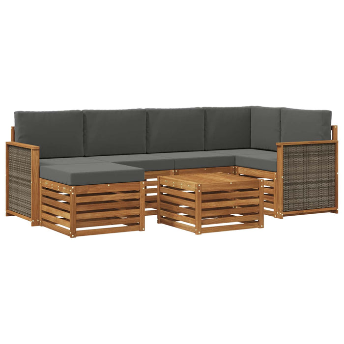 Set canapea sectională cu pernă 6 pcs Natural și Antracit WALTI