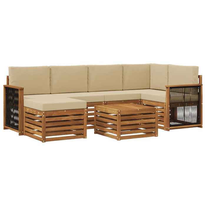 Set canapea sectională cu pernă 6 pcs natural WALTI