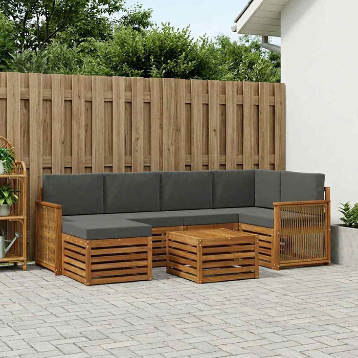 Set canapea sectională cu pernă 6 pcs Natural și Antracit WALTI