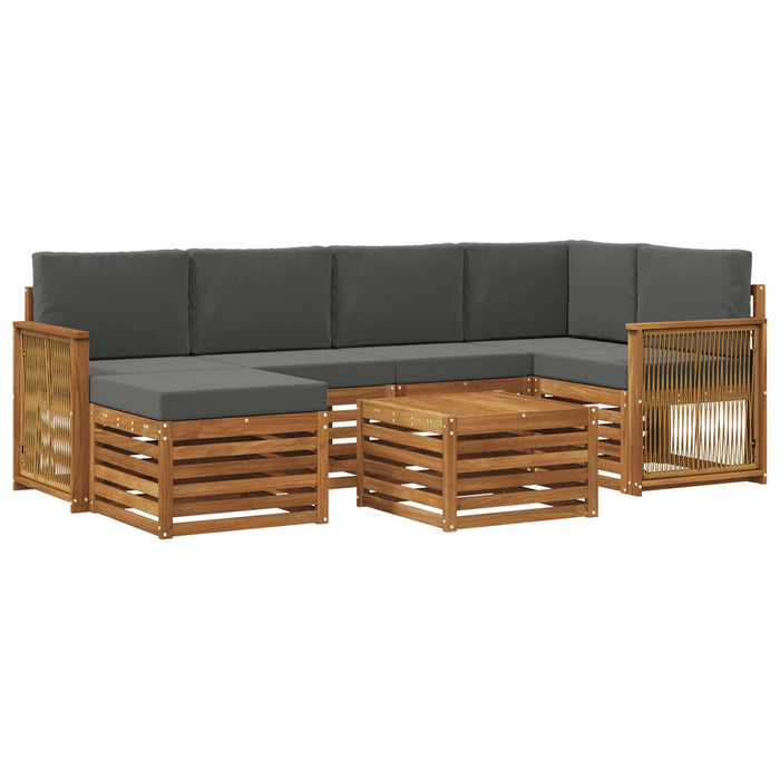 Set canapea sectională cu pernă 6 pcs Natural și Antracit WALTI
