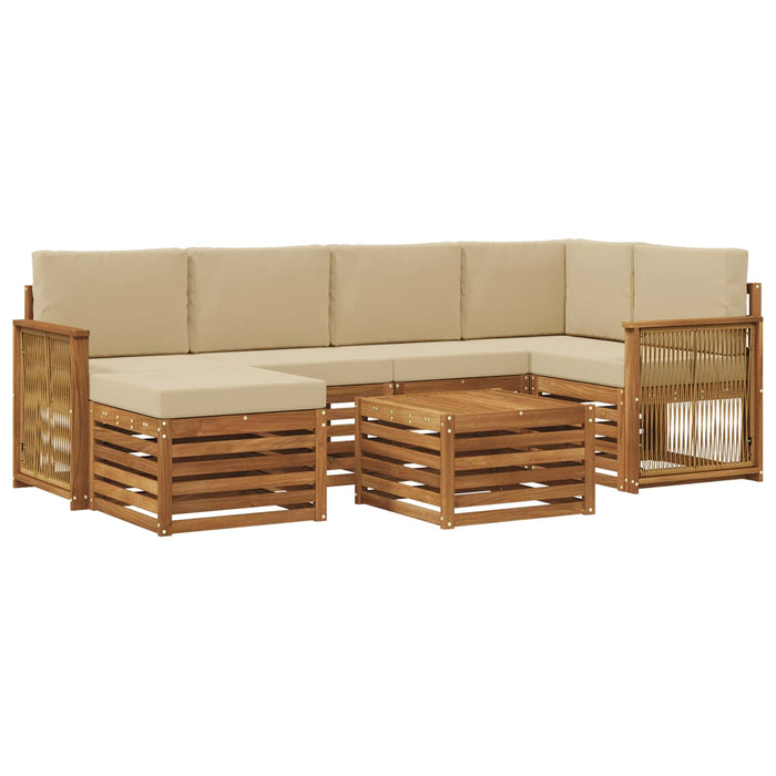 Set canapea sectională cu pernă 6 pcs natural WALTI