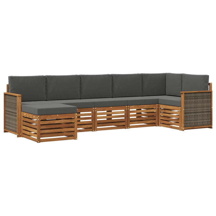 Set canapea sectională cu pernă 6 pcs Natural și Antracit WALTI