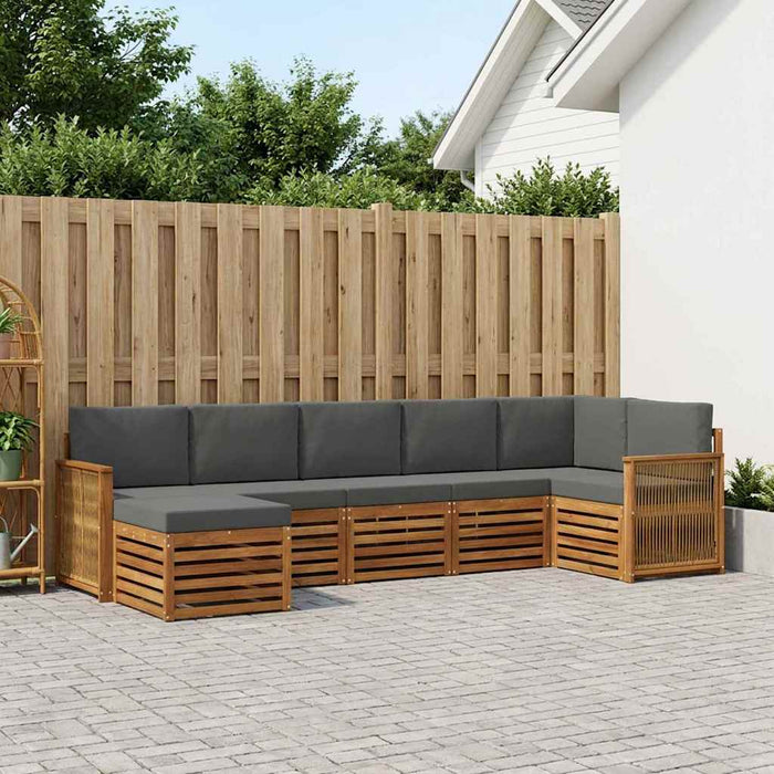 Set canapea sectională cu pernă 6 pcs Natural și Antracit WALTI