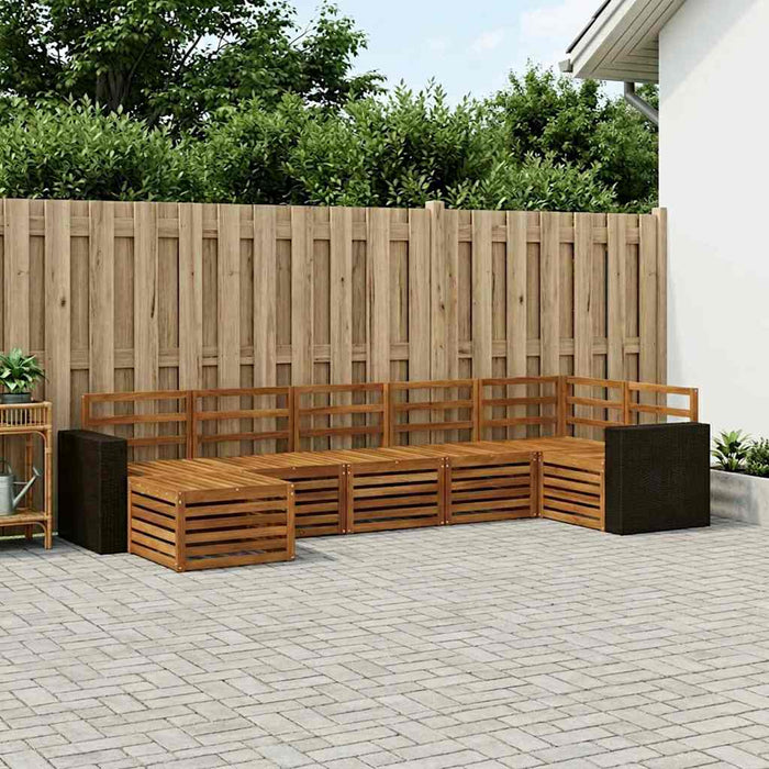 Set canapea sectională 7 pcs natural WALTI