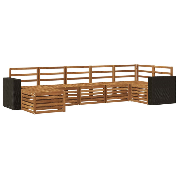 Set canapea sectională 7 pcs natural WALTI