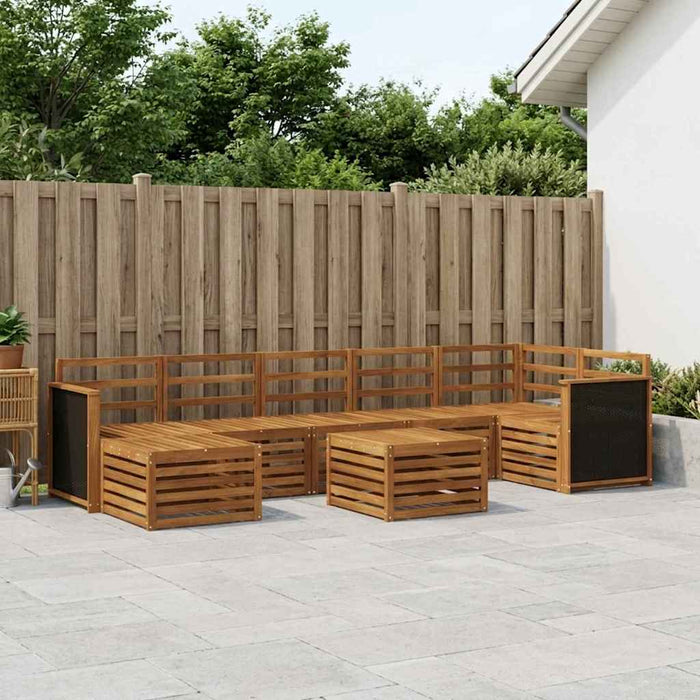 Set de canapele de exterior 7 pcs natural Lemn Solid de Acacia WALTI