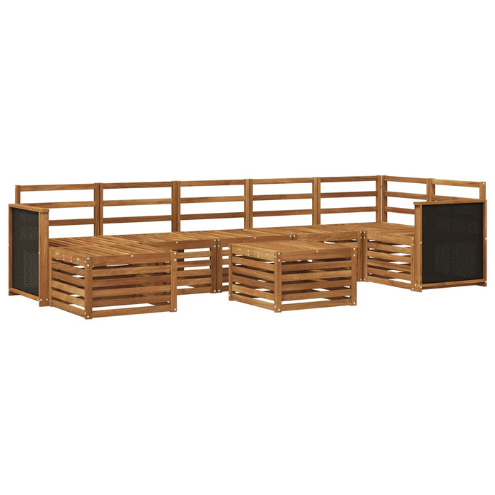 Set de canapele de exterior 7 pcs natural Lemn Solid de Acacia WALTI