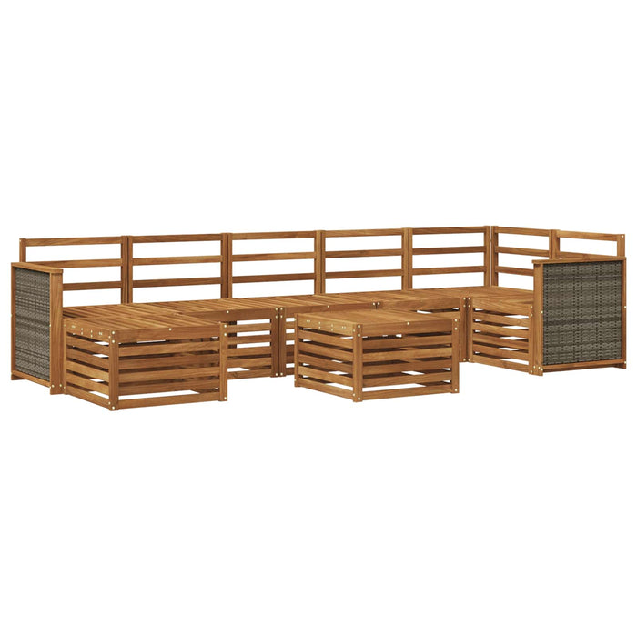 Set de canapele de exterior 7 pcs natural Lemn Solid de Acacia WALTI