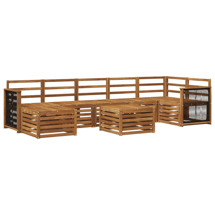 Set de canapele de exterior 7 pcs natural Lemn Solid de Acacia WALTI