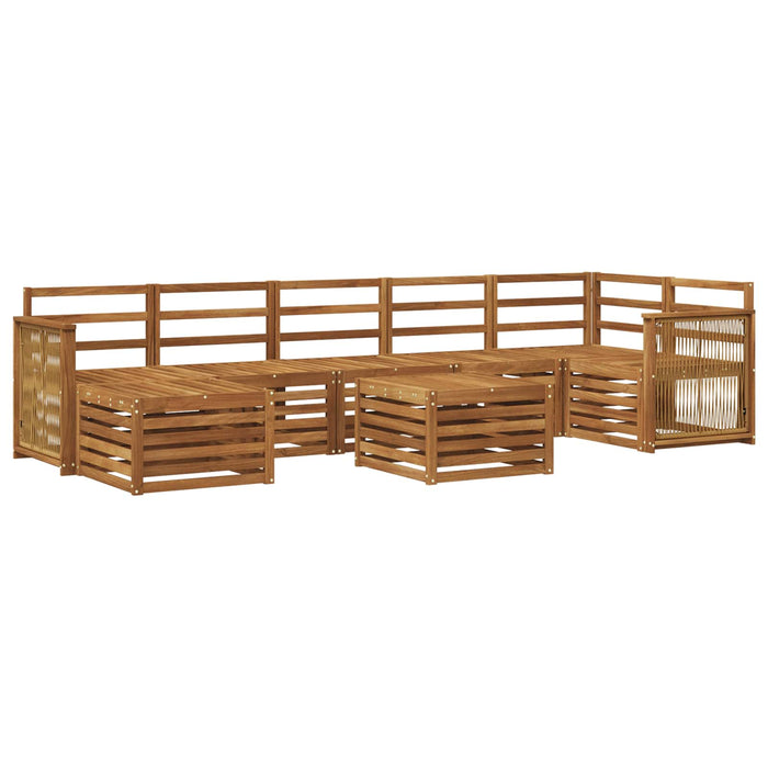 Set de canapele de exterior 7 pcs natural Lemn Solid de Acacia WALTI
