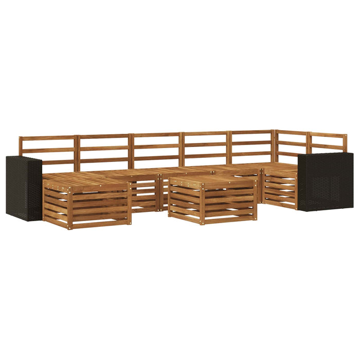 Set de canapele de exterior 8 pcs natural Lemn Solid de Acacia WALTI