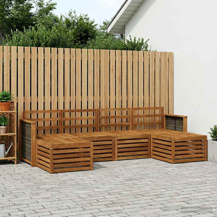 Seturi de canapele Lemn Solid de Acacia WALTI