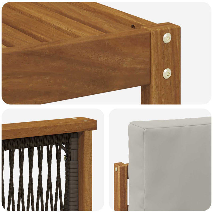 Seturi de canapele Lemn Solid de Acacia WALTI