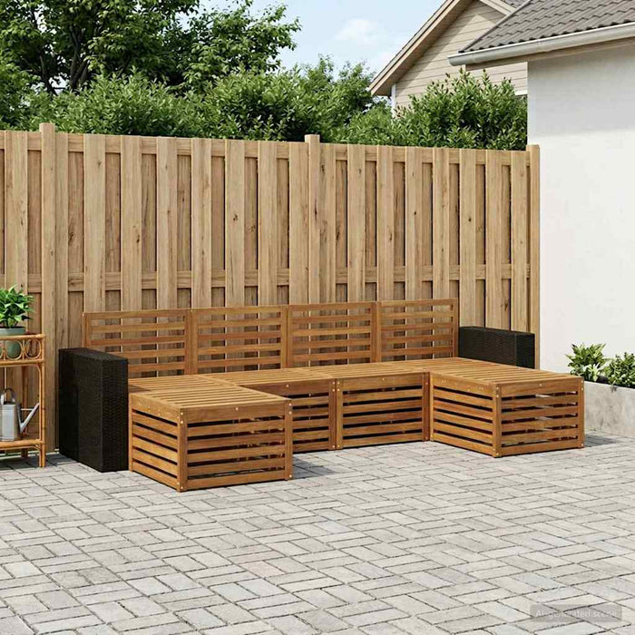 Seturi de canapele 6 pcs natural Lemn Solid de Acacia WALTI