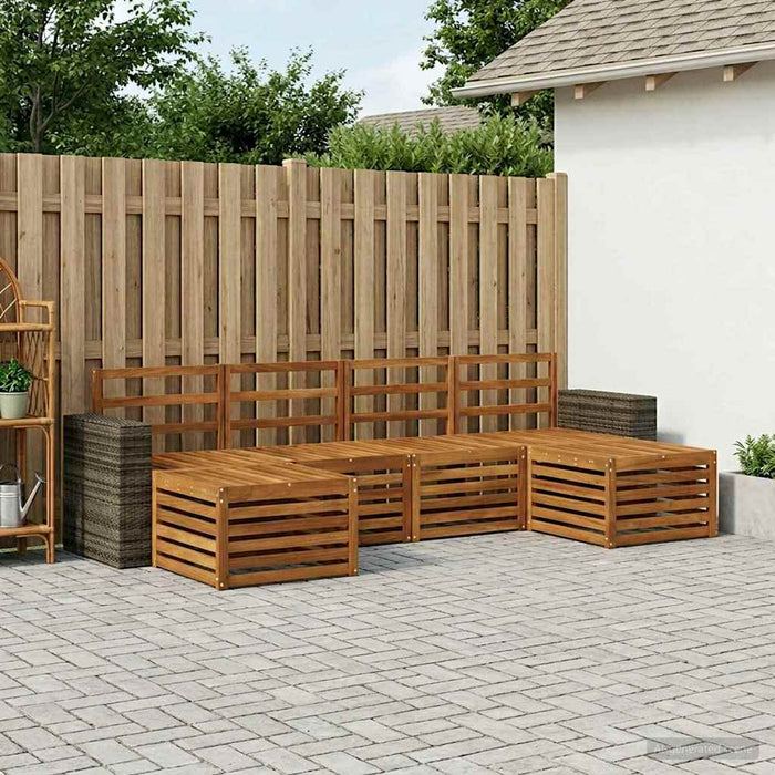 Seturi de canapele 6 pcs natural Lemn Solid de Acacia WALTI